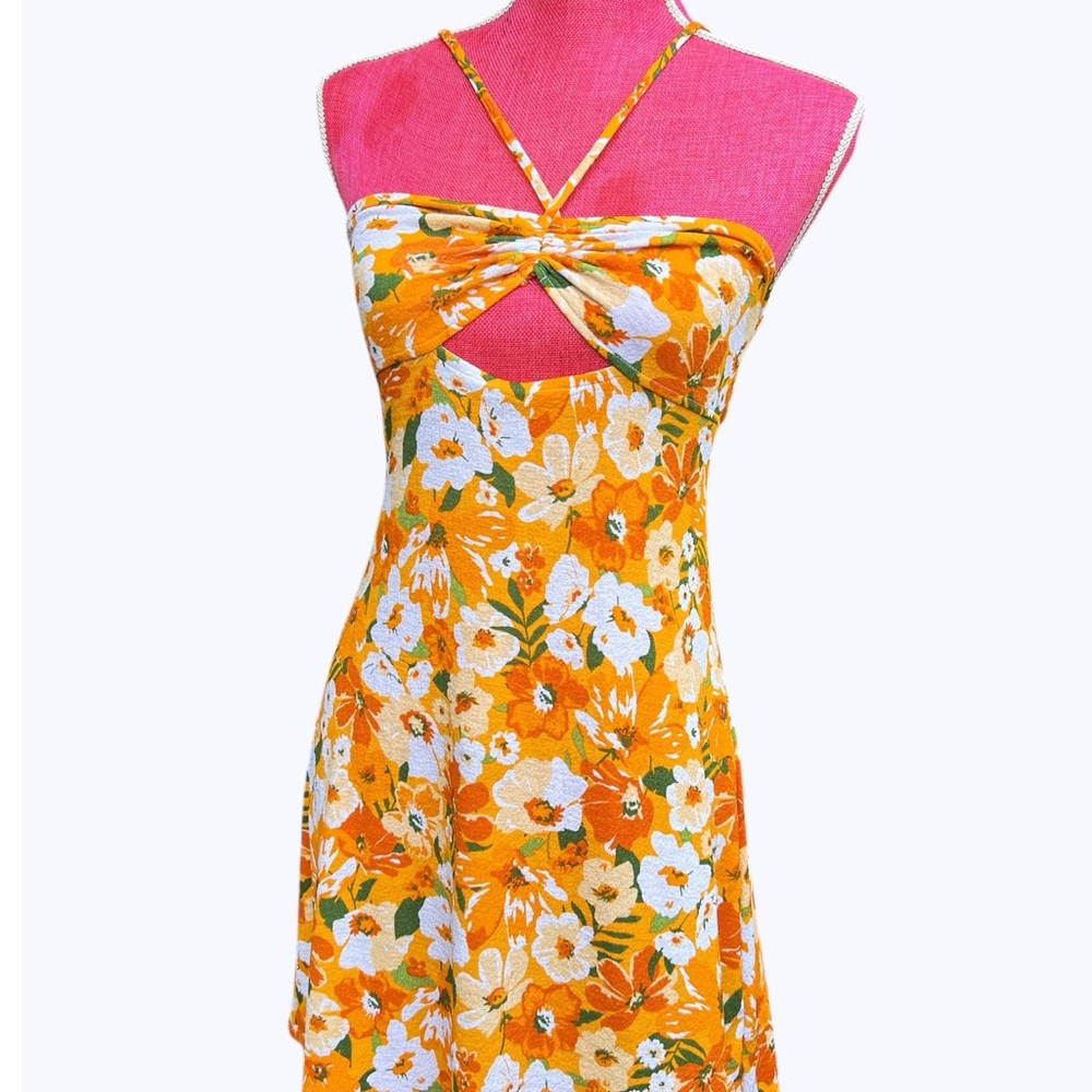 Floral Orange Summer Dress